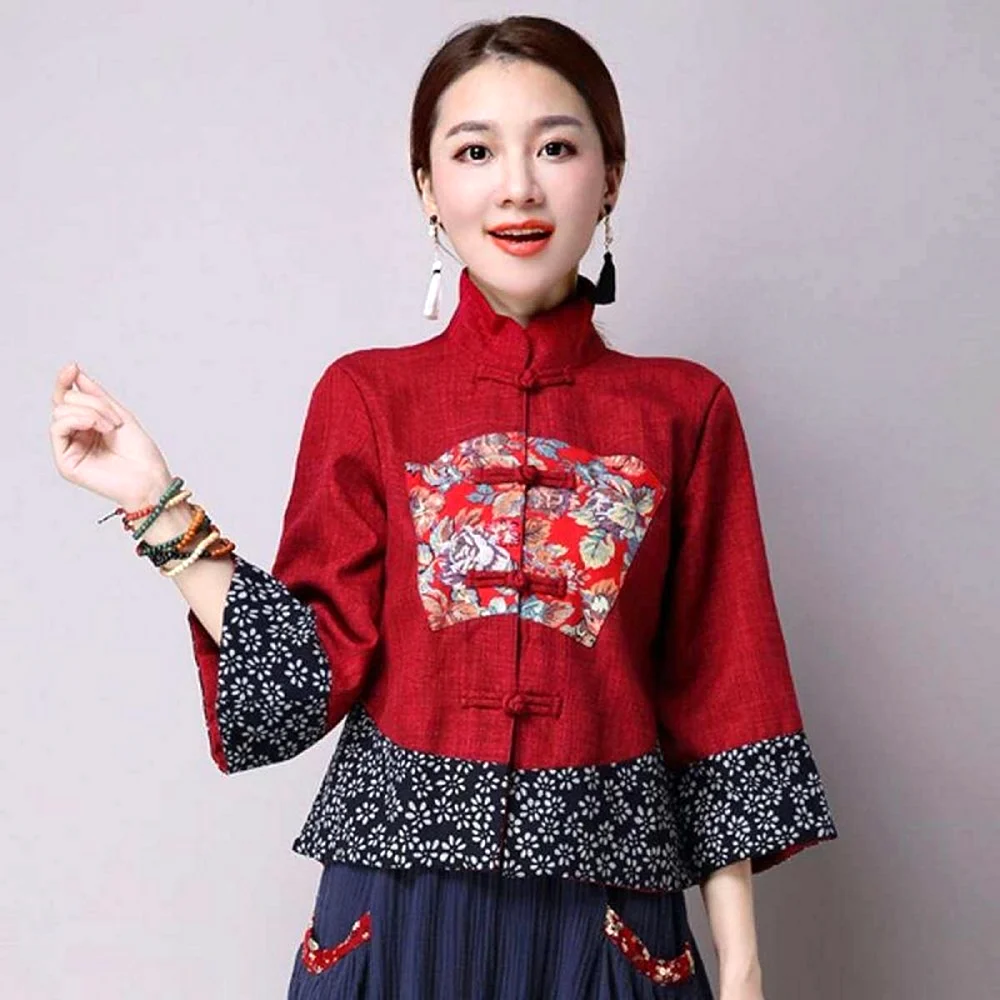 Блузка в азиатском стиле