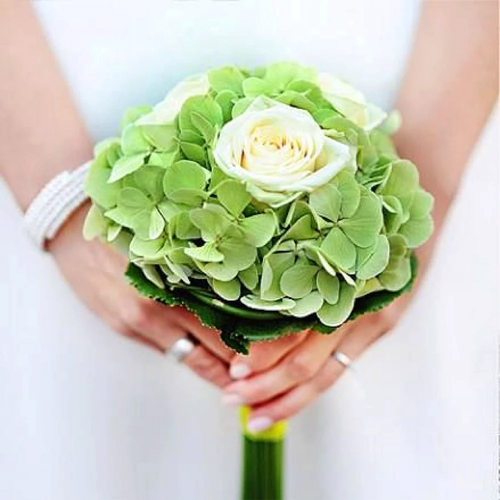 Букет невесты зеленый