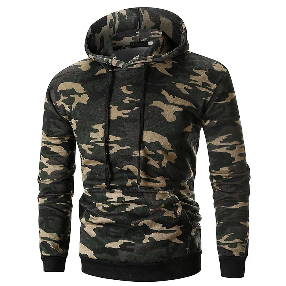 Camo Print Pullover Hoodie for men