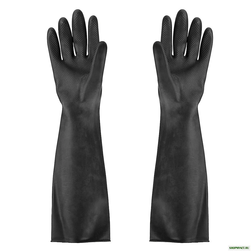 Длинные резиновые перчатки кислотостойкие la600