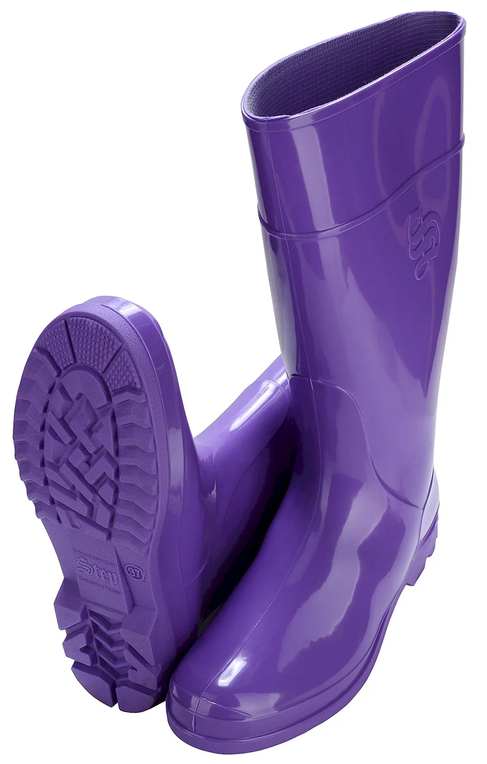 Фиолетовые резиновые сапоги