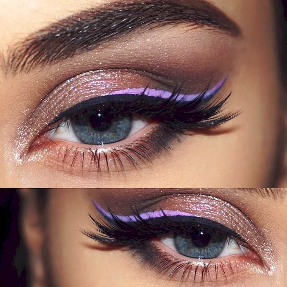 Фиолетовые стрелки на глазах
