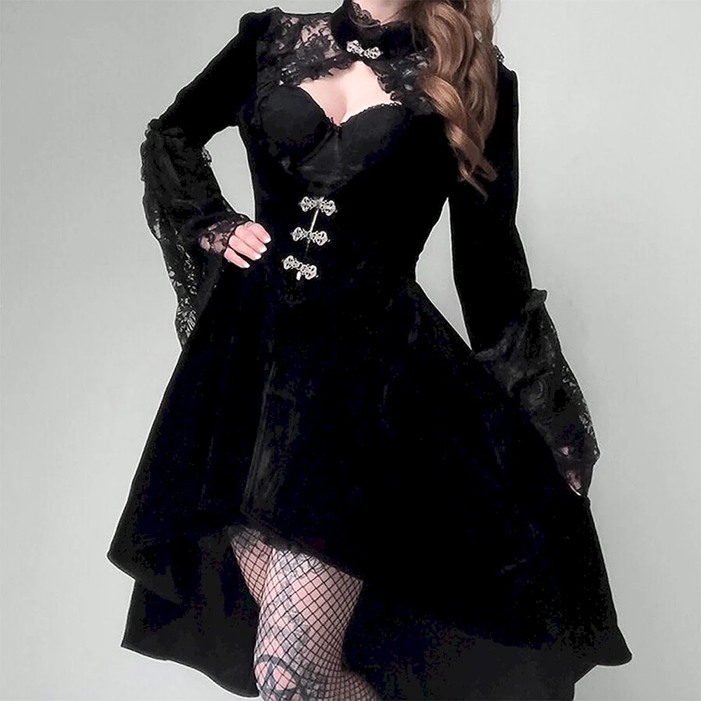 Goth Dark винтажное платье