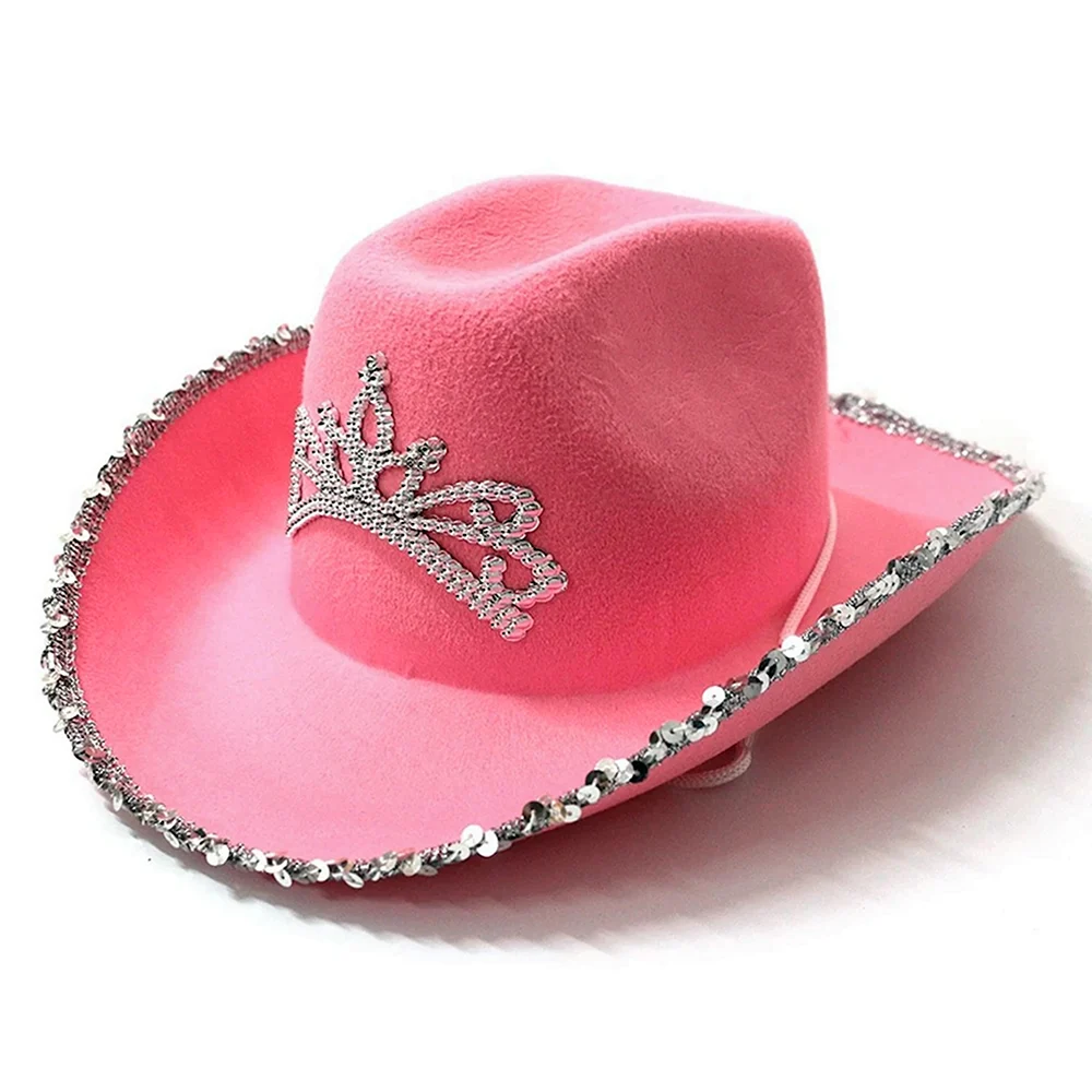 Ковбойская шляпа розовая валберис
