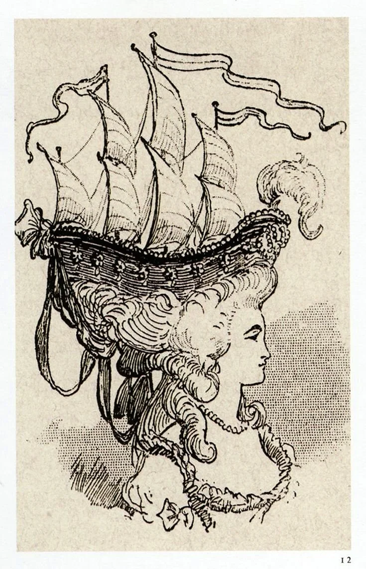 Мария Антуанетта прическа корабль