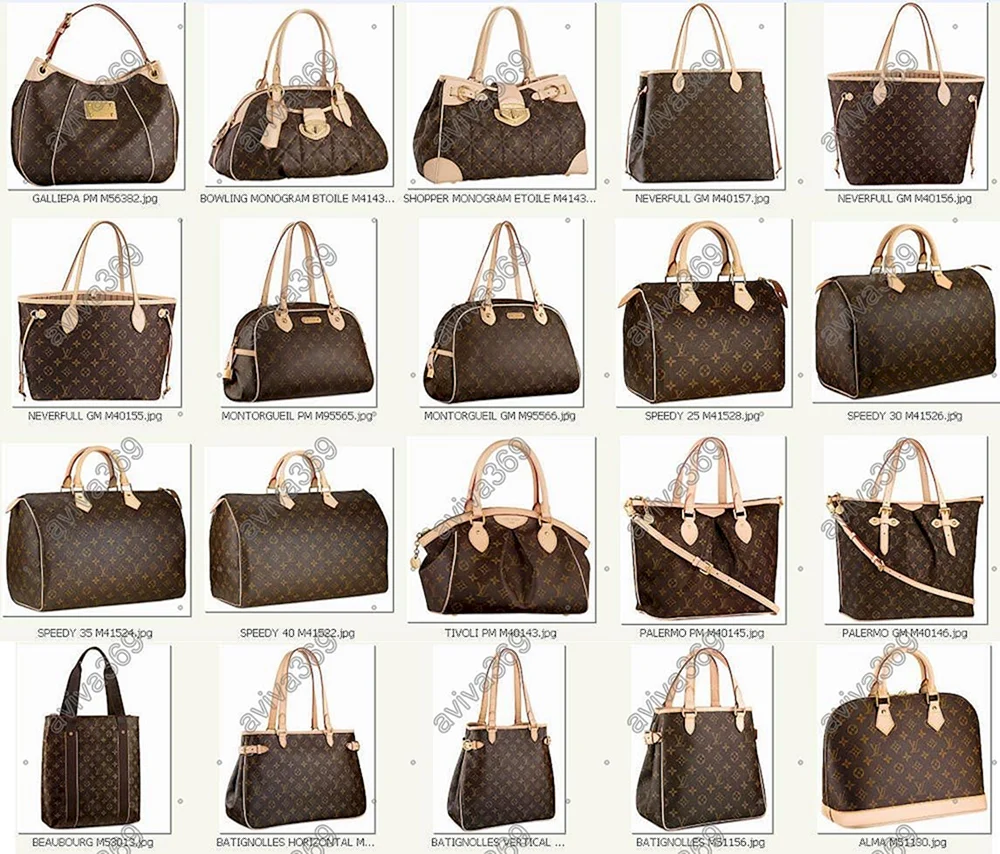 Модели сумок Louis Vuitton с названиями