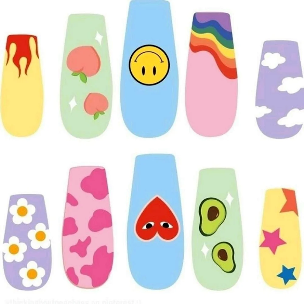 Multicolor fun Nails
