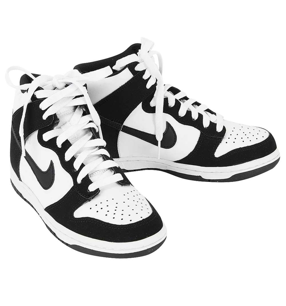 Nike Dunk High кроссовки черно белые