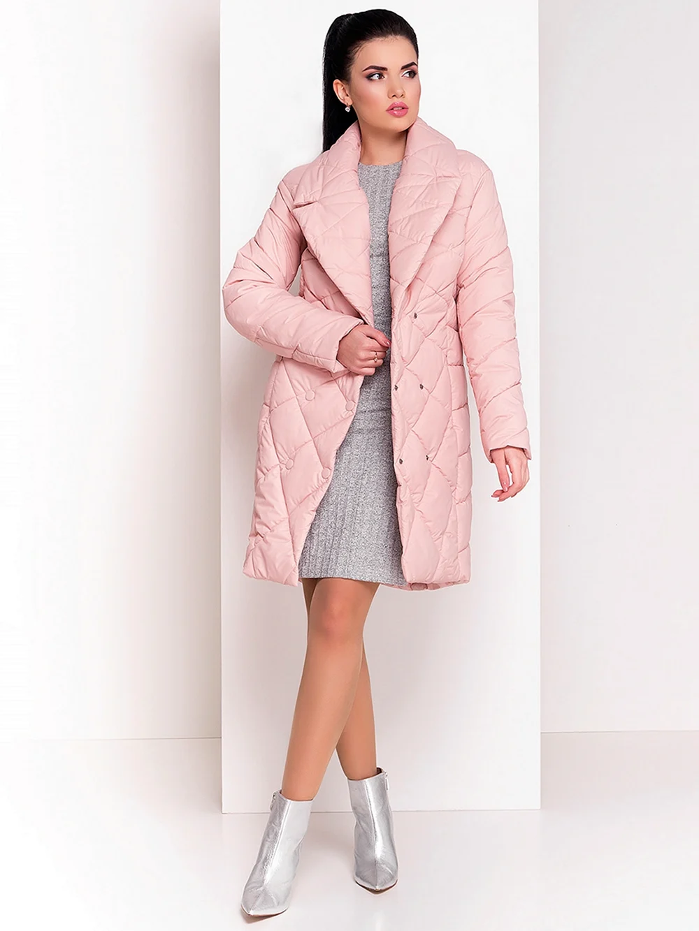 Пальто Ланика розовое