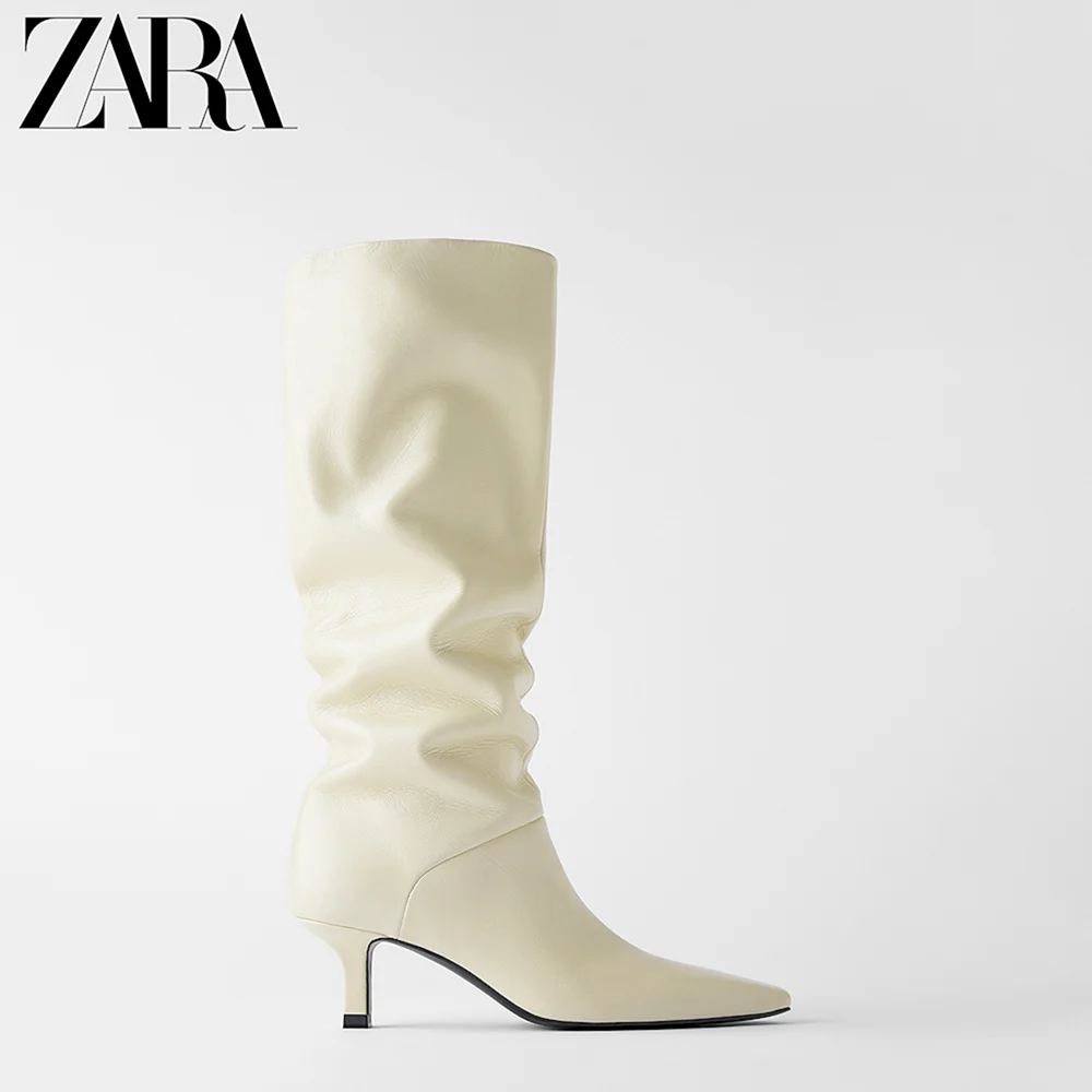 Сапоги Zara 2020 кожаные