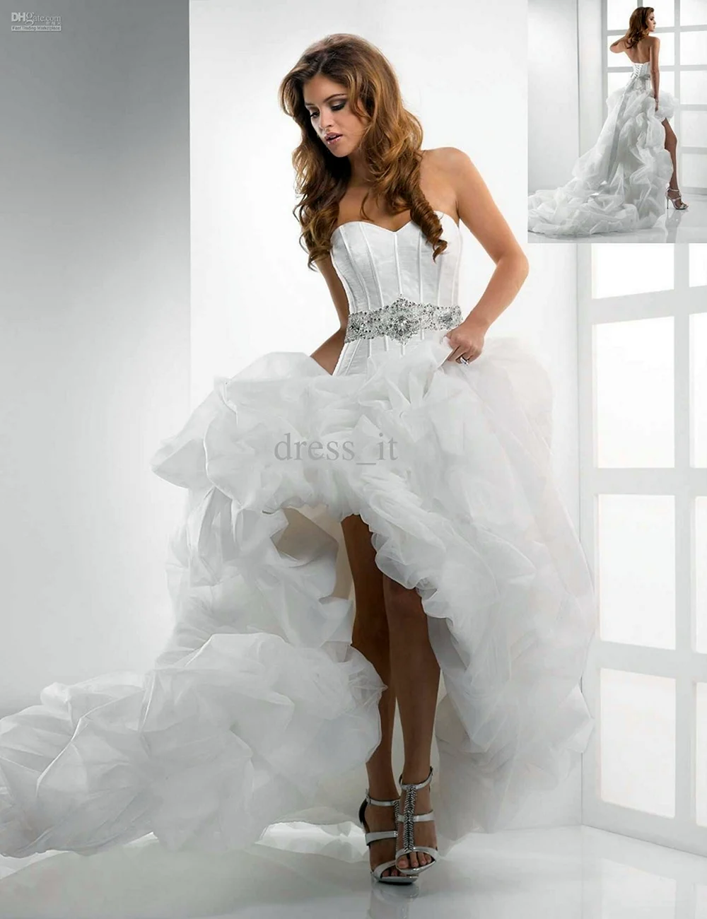 Свадебное платье с открытыми ногами