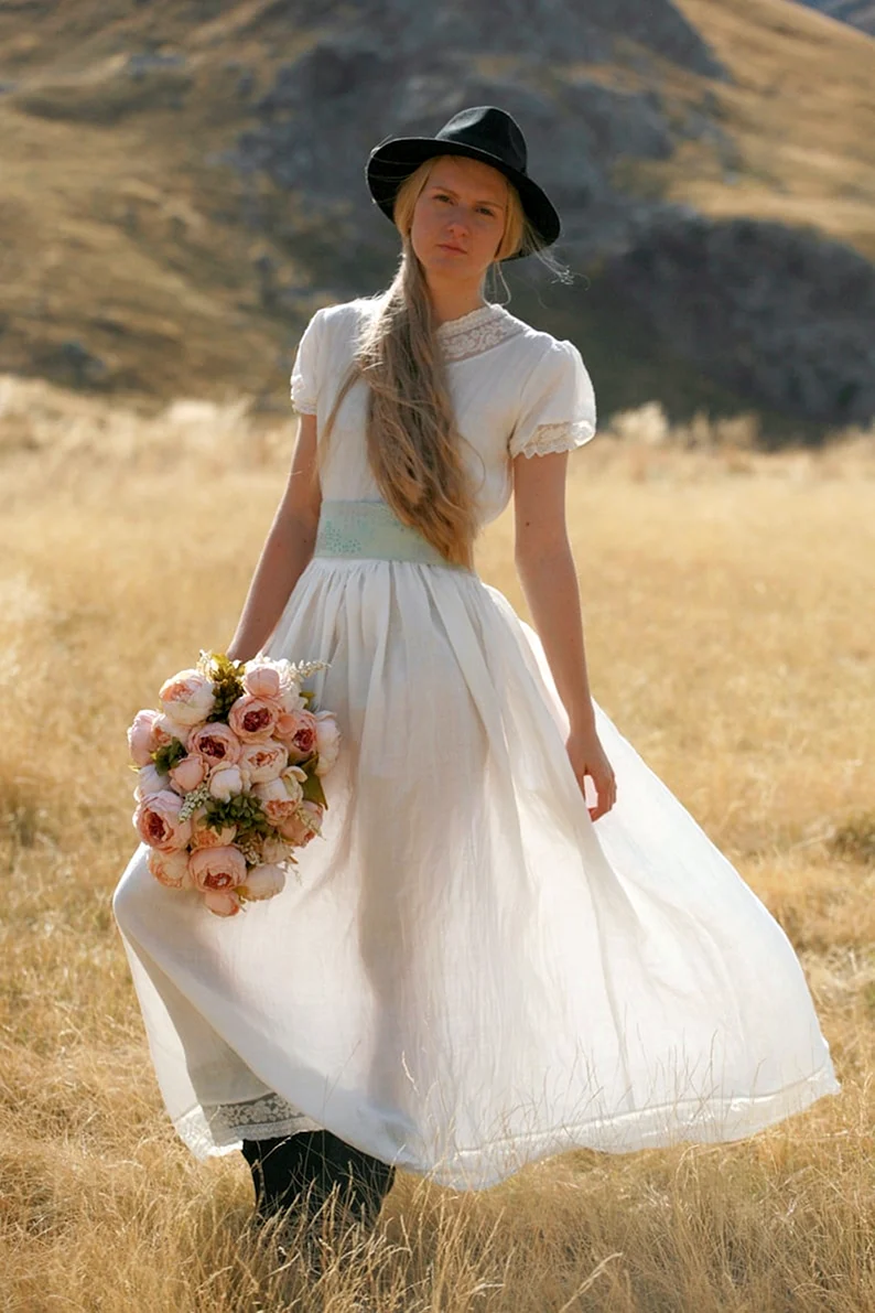 Свадебное платье в стиле рустик