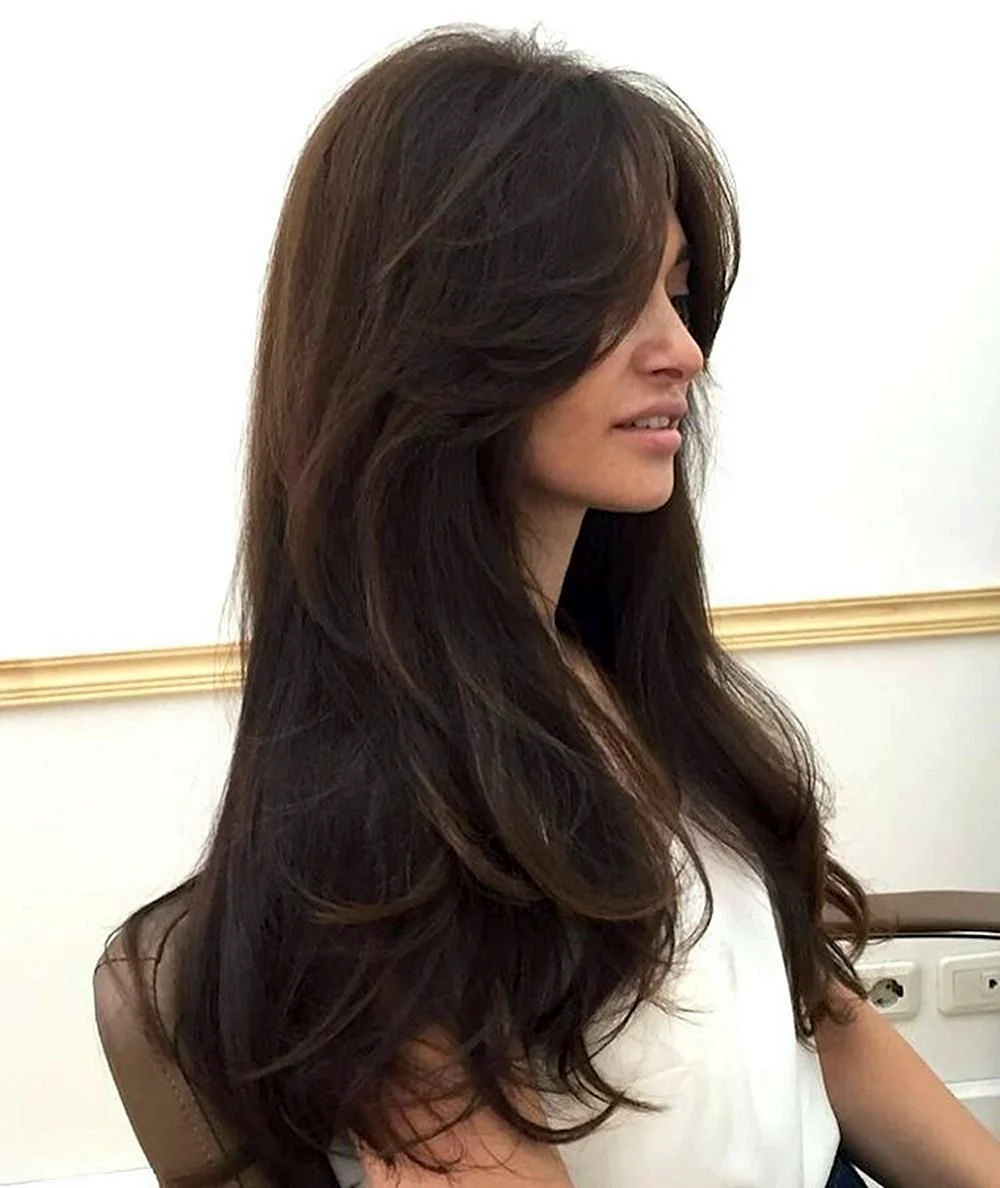Турецкий Каскад стрижка на длинные волосы