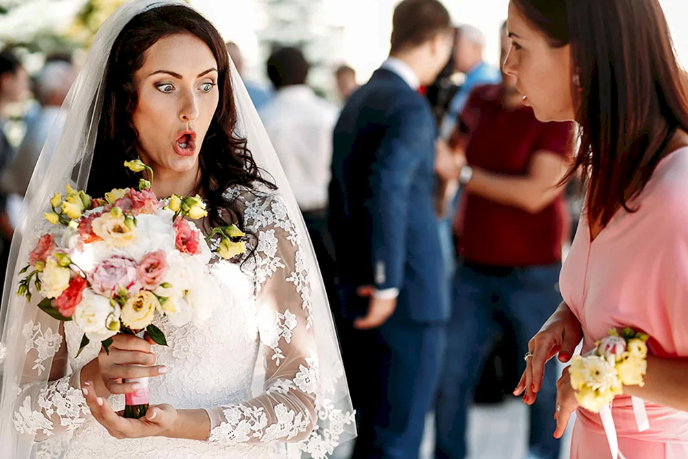 Удивленная невеста