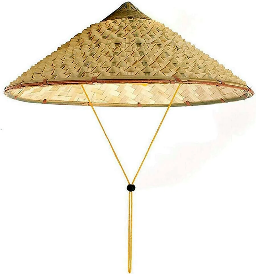 Вьетнамская японская соломенная бамбуковая конусная шляпа