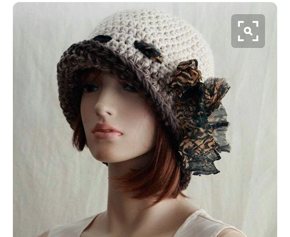 Вязаная шляпка-клош в стиле 20-х годов