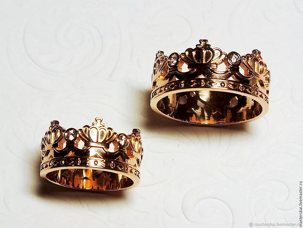 Золотое кольцо корона 585